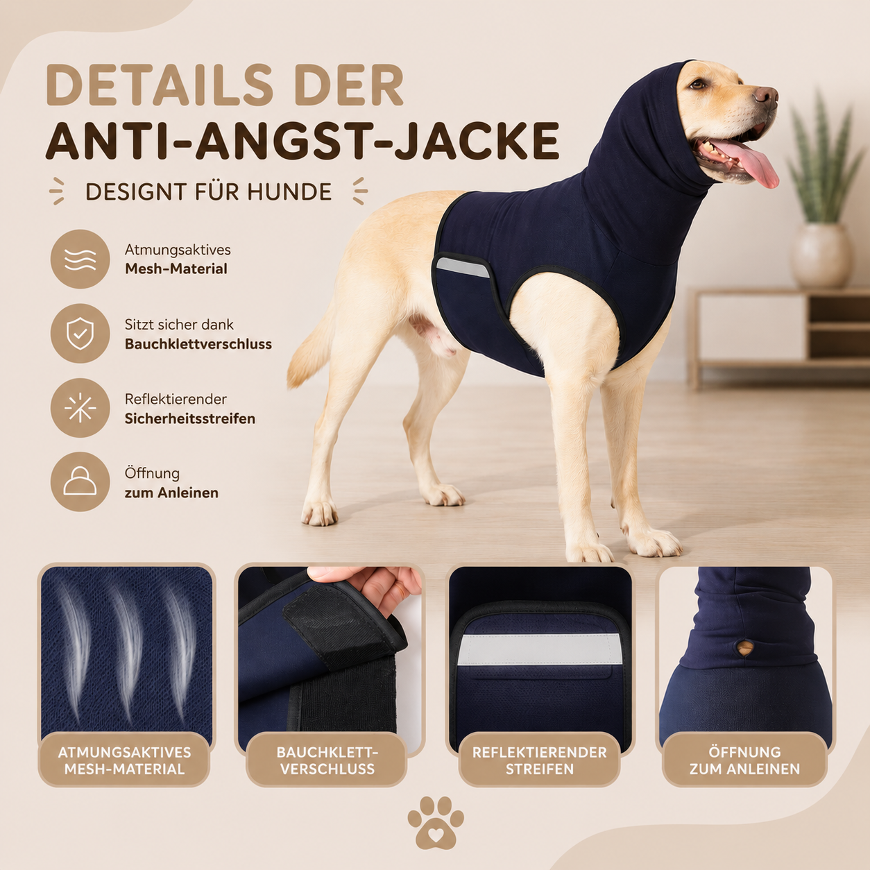 Fellheimat CalmWrap™ Anti-Angst-Jacke