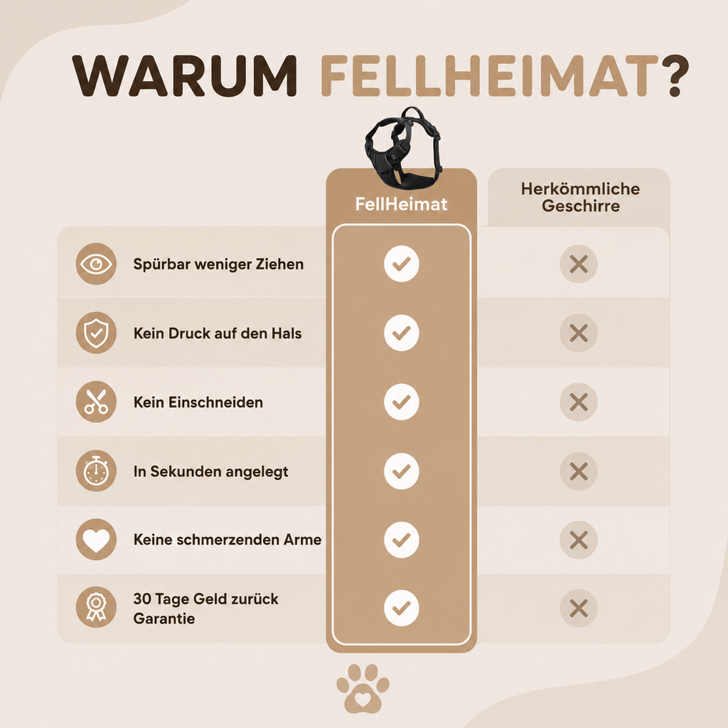 Fellheimat ComfortWalk™ Anti-Zieh-Geschirr