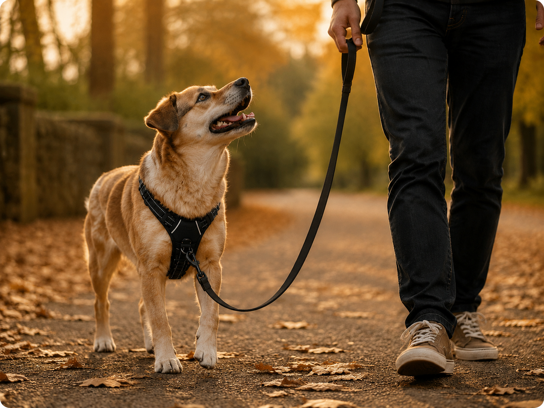 Ein Geschirr, das mit deinem Hund arbeitet, nicht gegen ihn