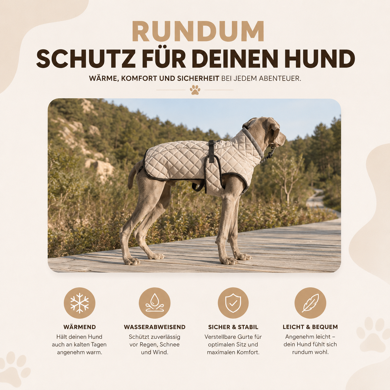 Fellheimat NightGuard™ Reflektiver Hundemantel